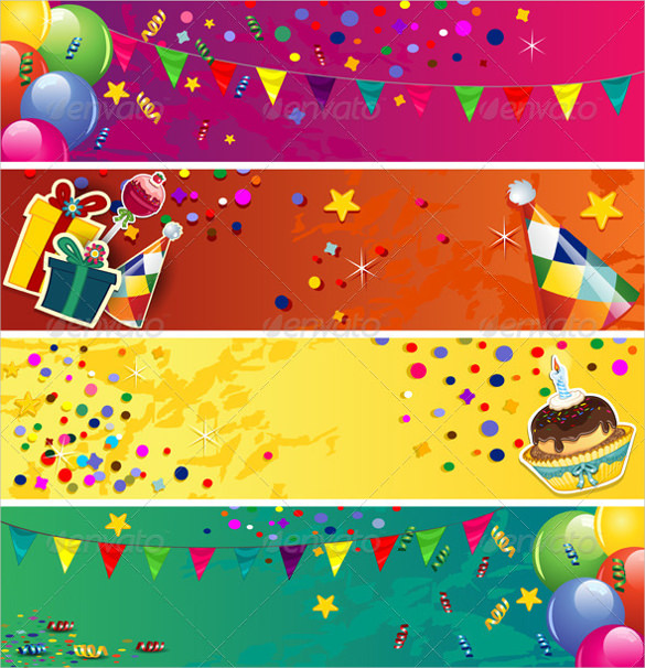 birthday banner design templates in photoshop free download