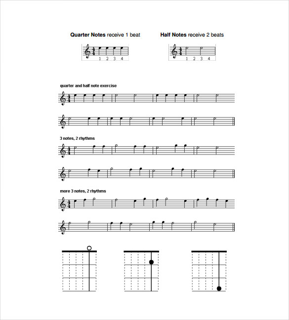 Sheet Music Template 9 Free Word PDF Documents Download 