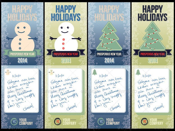 happy holiday postcard template