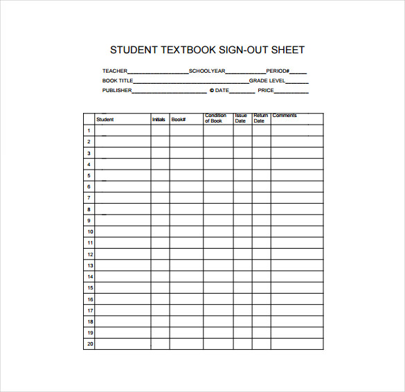20+ Sign Out Sheet Templates Sample, Example, Format Download