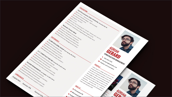 construction_resume template