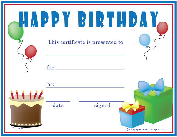 Birthday Certificate Templates 26 Free PSD EPS In Design Format 