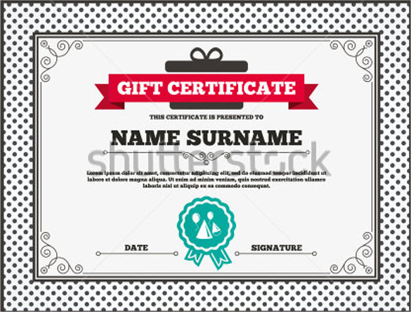 gift certificate for birthday celebration template