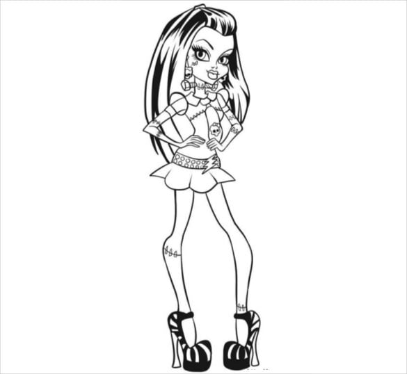 19+ Monster High Coloring Pages - PSD, AI, Vector EPS, PDF