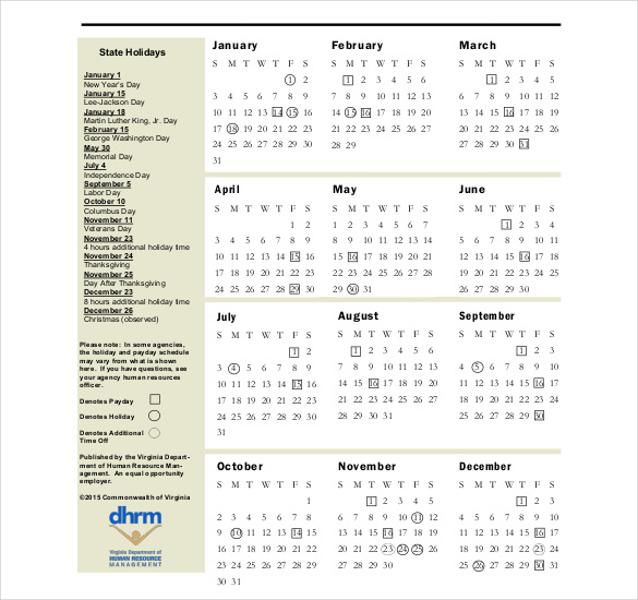 Holiday Schedule Template 16 Free PDF Word Documents Download