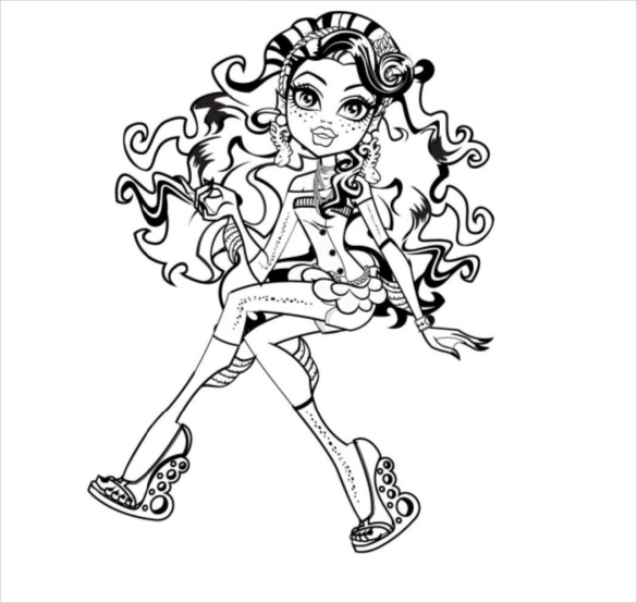 19+ Monster High Coloring Pages - PSD, AI, Vector EPS, PDF