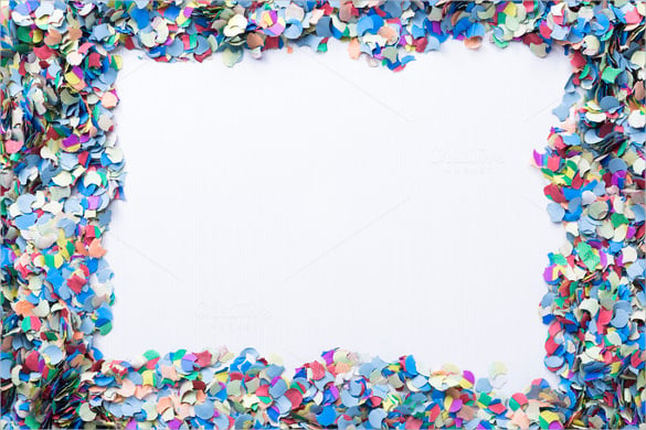 confetti blank birthday background template