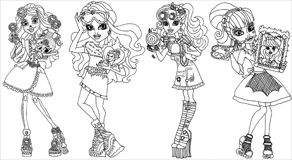 19+ Monster High Coloring Pages - PSD, AI, Vector EPS, PDF