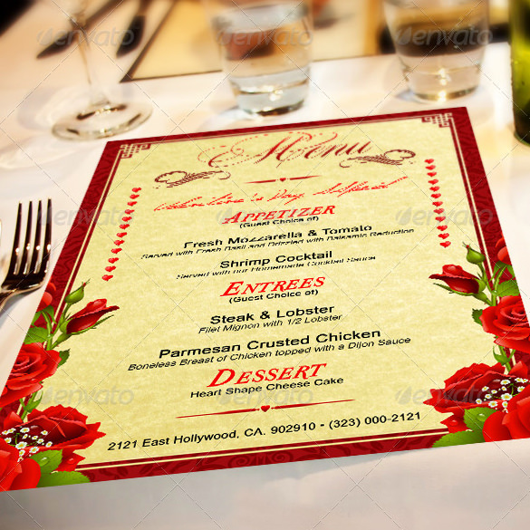 Valentines Menu 47 Free Templates In PSD EPS Format Download 