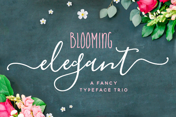 fancy blooming elegant font trio download