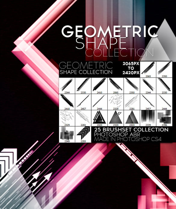 geometric brushes for instant download