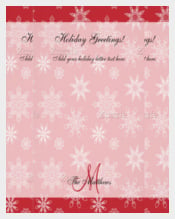 Beautiful Red Holiday Letter Template