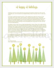 Beautiful Retro Holiday Letter Template