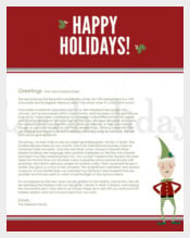 Best Family Holiday Letter Template
