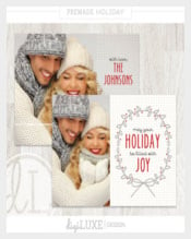 Beautiful Holiday Card Label Template