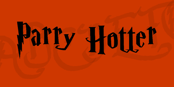 parry hotter font template download