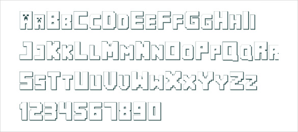 Minecraft Font 15 Free Otf Ttf Format Download Free Premium Templates