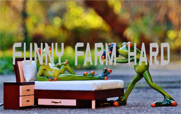 funny farm hard font template download