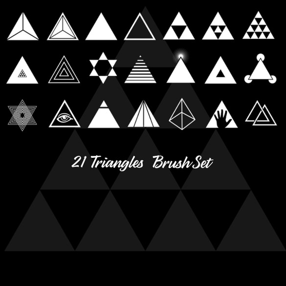 Triangle Brushes 201+ Free PSD, ABR Format Download