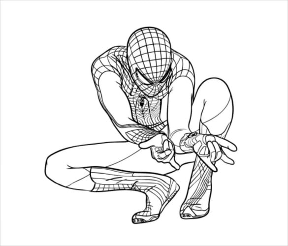 shooting-web-spider-man-coloring-pages-pdf-free-download