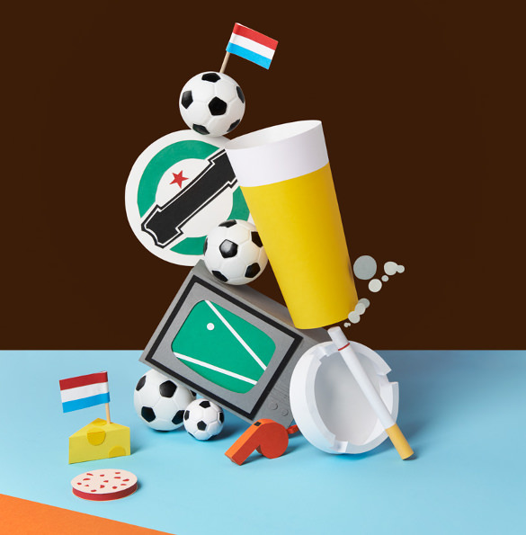het parool world cup paper art design