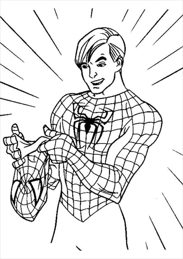 19 SpiderMan Coloring Pages PDF PSD Free Premium