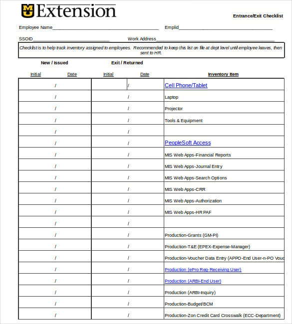inventory checklist template free download