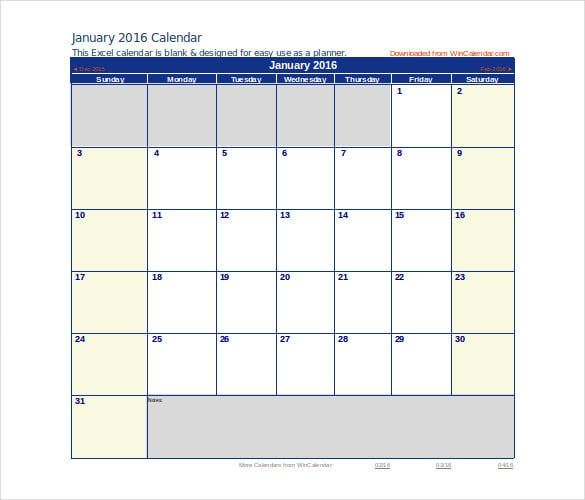 holiday calendar template free download sample template