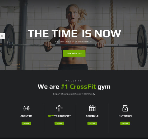 fitness gym crossfit wordpress website theme