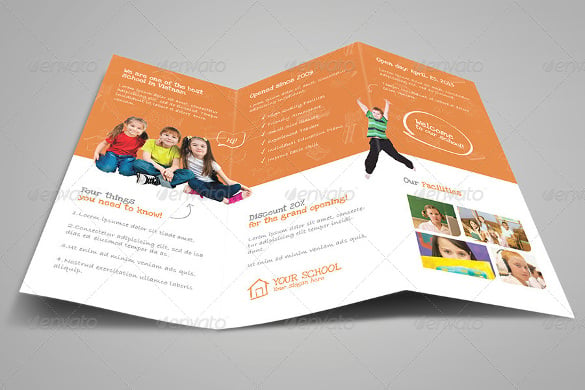 premium education brochure tri fold bi fold