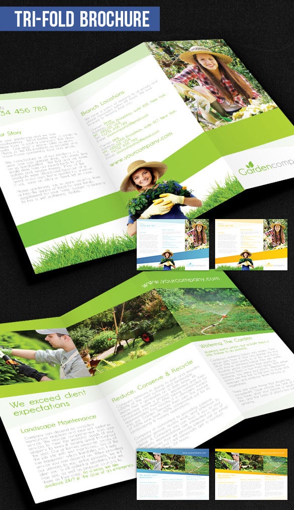 gardening brochure pack download – free psd template