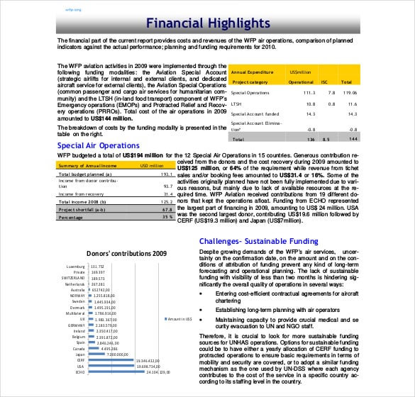 pdf format free download annual report template