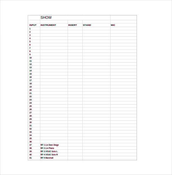google input list sheet template download