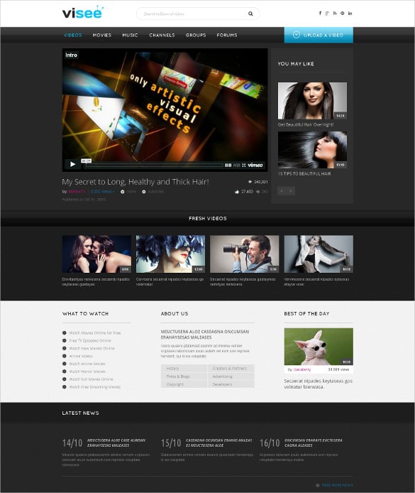 31+ Responsive Video Website Themes & Templates Free & Premium Templates