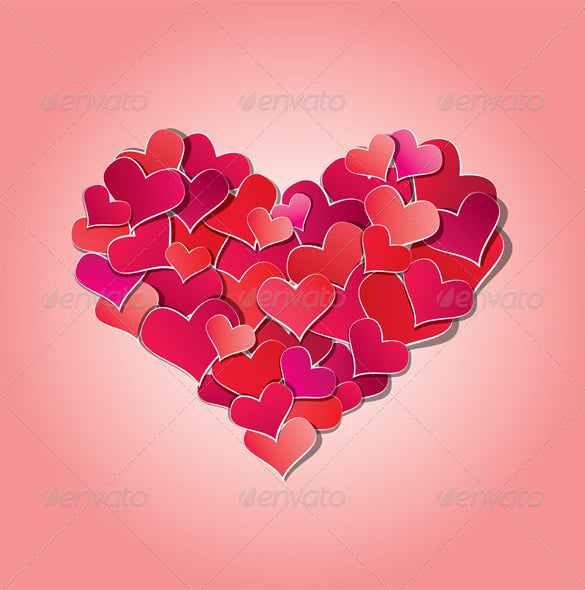 valentines wedding background with red hearts download