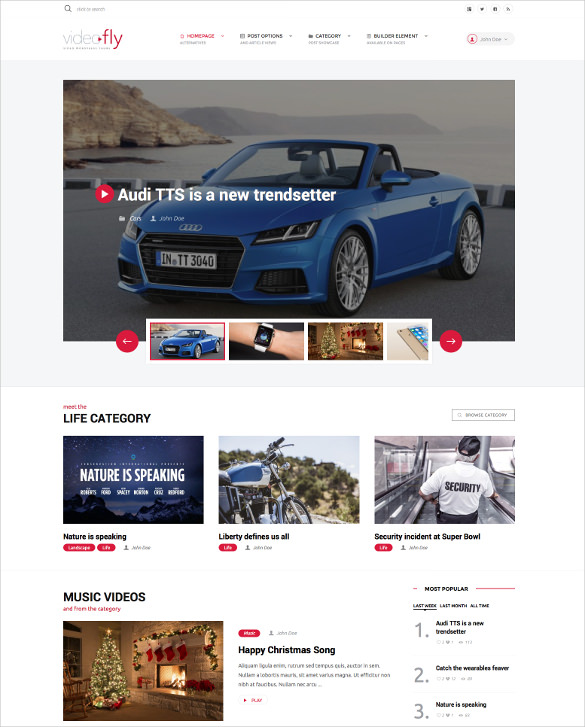 18+ Responsive Video Website Themes & Templates