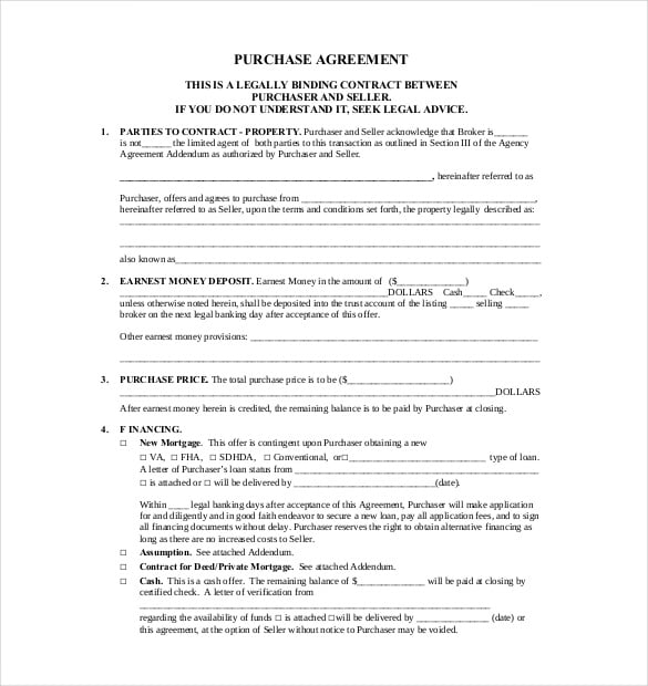 purchase-contract-agreement