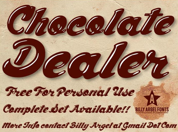chocolate dealer modern font download