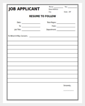 Free Job Applicant Resume Fax Cover Sheet