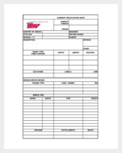 Garment Specification Sheet Excel Template Free