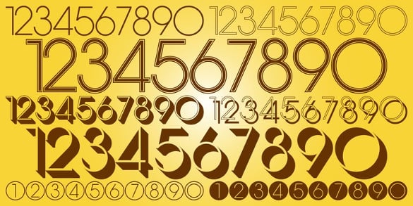 display digits eight font download