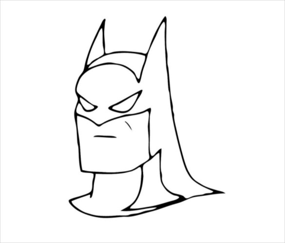 face of batman coloring page pdf free download