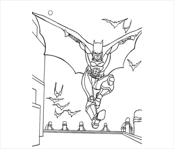 batman and bat coloring page pdf free download