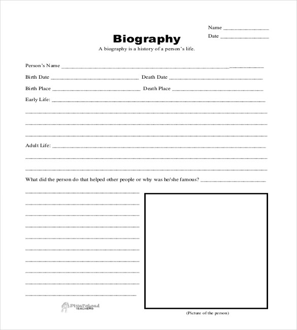 educational biography template