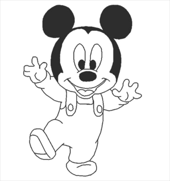 Mickey Mouse Coloring Page - 20+ Free PSD, AI, Vector EPS ...