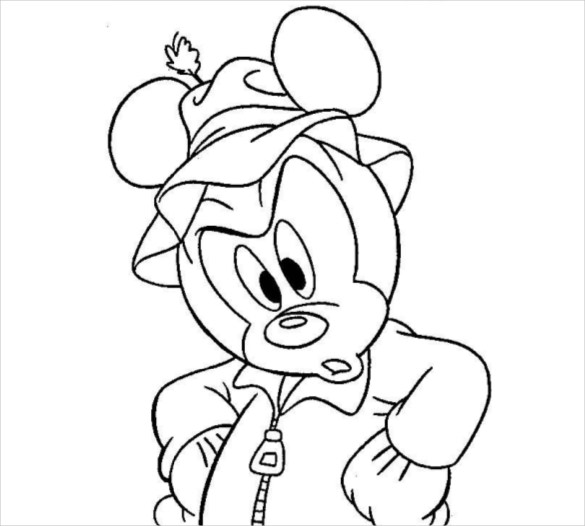 Mickey Mouse Coloring Page 20 Free PSD AI Vector EPS