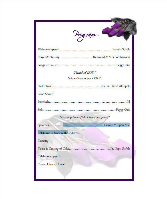 12+ Birthday Program Templates - PDF, PSD | Free & Premium ...