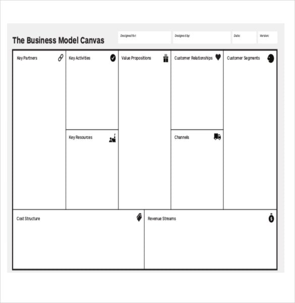 Percymaz Download 12 View Business Model Canvas Template Ms Word 
