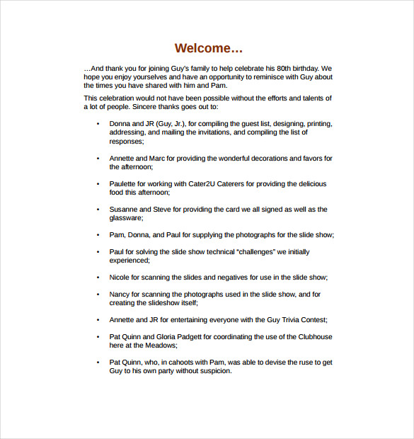 29+ Birthday Program Templates - PDF, PSD