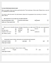 Word Document for Customer Satisfaction Survey Questionnaire